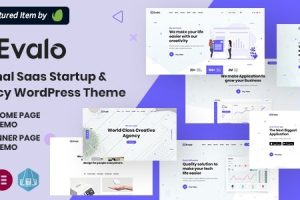 Evalo - 最小 SaaS 初创企业和代理机构 WordPress 主题 1.6.0