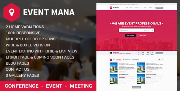Event Management WordPress Theme v1.9.4
