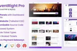 EventRight Pro (v4.0.0) Ticket Sales and Event Booking & Management System with Website & Web Panels (SaaS) [Activated]