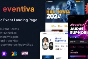 Eventiva (v1.1.2) Music & Bands Events Landing Page WordPress Theme