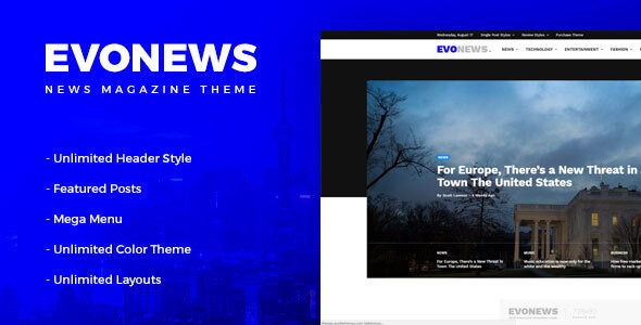 Evonews v2.0 NewsMagazine WordPress Theme