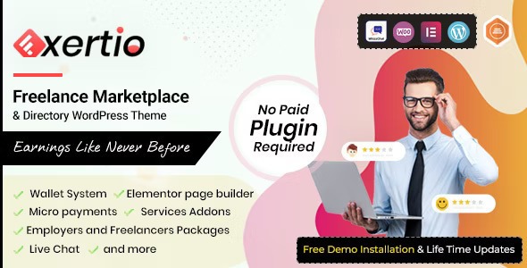 Exertio (v1.2.8) Freelance Marketplace WordPress Theme
