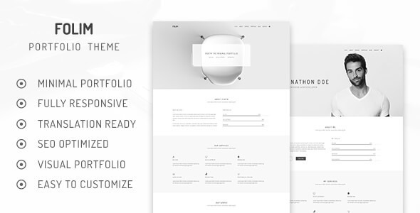 Folim v2.0.1 Clean Minimalist Portfolio WordPress Theme