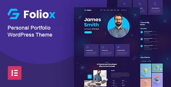 Foliox v1.0 Personal Portfolio WordPress Theme
