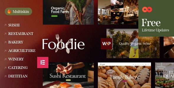 Foodie (v1.4.0) Food & Wine Elementor Multiskin WordPress Theme [Activated]