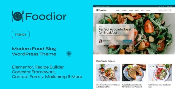 Foodior v1.0 Personal Food Blog WordPress Theme