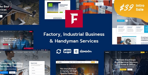 Fortis (v1.0.0) Factory Industrial Business & Handyman Services WordPress Theme