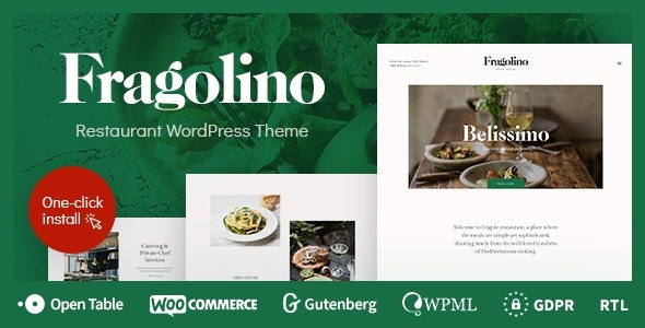Fragolino v1.1.2 an Exquisite Restaurant WordPress Theme