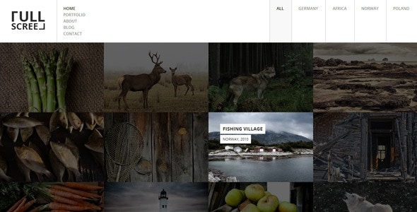 Fullscreen v1.3 Photography Portfolio Drupal Theme