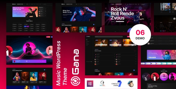 Gana (v1.0.3) Music and Event WordPress Theme 