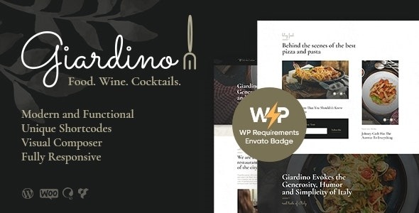 Giardino (v1.1.5) An Italian Restaurant & Cafe WordPress Theme