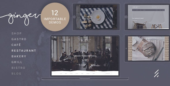 Ginger (v1.3.8) Restaurant WordPress Theme