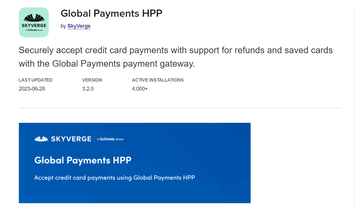 WooCommerce Global Payments HPP v3.3.0