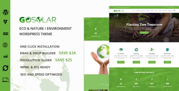GoSolar v1.3.4 Eco Environmental & Nature WP Theme