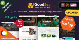 GoodSoul (v2.6) Charity & Fundraising WordPress Theme