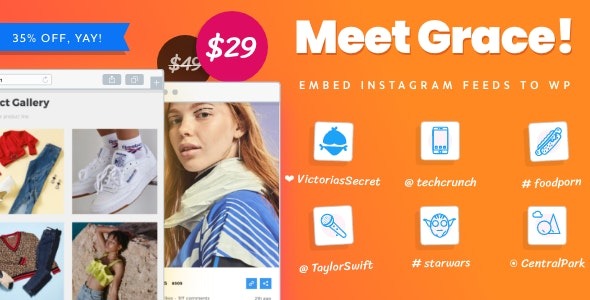 Grace v1.2.7 WordPress Photo Feed of Instagram Posts