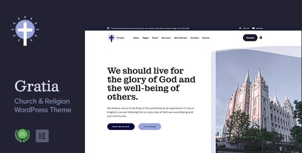 Gratia (v1.1) Church & Religion WordPress Theme