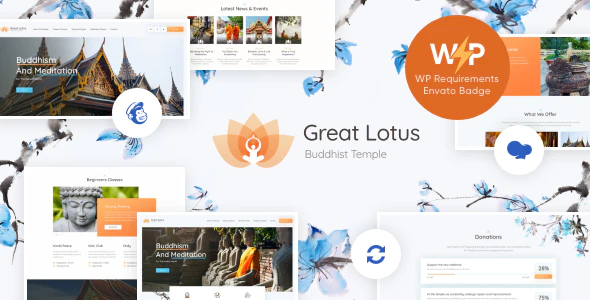 Great Lotus | Oriental Buddhist Temple WordPress Theme + RTL 1.4.0