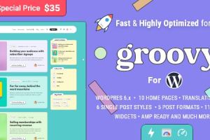 Groovy (v2.3.0) Modern & Lightweight Blog for WordPress [Activated]