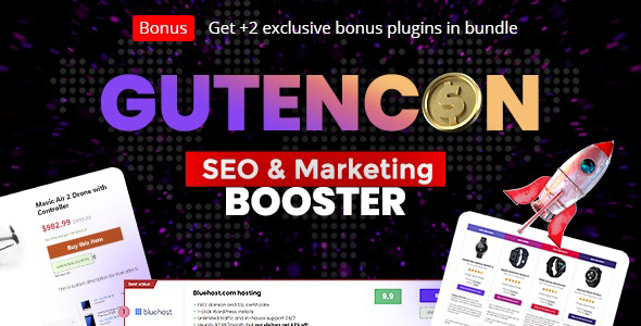 Gutencon v5.6 Marketing and SEO Booster, Listing and Review Builder for Gutenberg