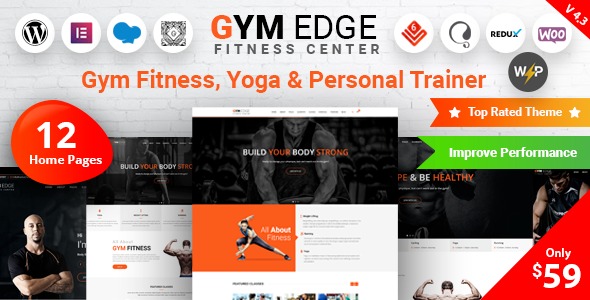 Gym Edge v4.3.1 Fitness WordPress Theme (Activated)