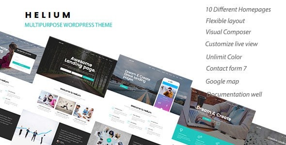 Helium v1.2.3 10 in 1 Marketing WordPress Theme