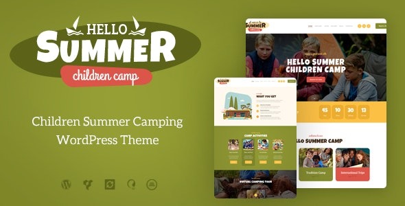 Hello Summer (v1.0.12) A Children Camp WordPress Theme