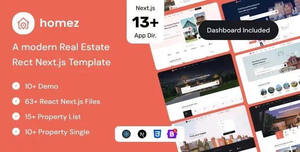 (v1.4) Homez Real Estate React NextJS Template