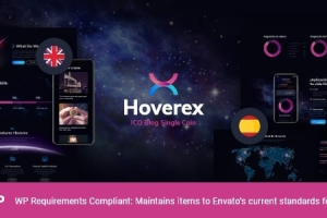 Hoverex | 加密货币、NFT 和 ICO WordPress 主题 + 西班牙语 1.5.9