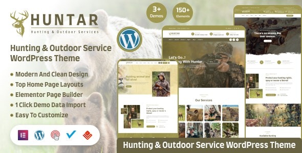 Huntar v1.0 Hunting & Outdoor WordPress Theme