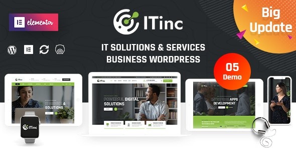 ITInc v3.8 Technology & IT Solutions WordPress Theme