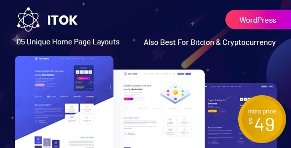 ITok (v1.1.27) ICO and Cryptocurrency WordPress Theme