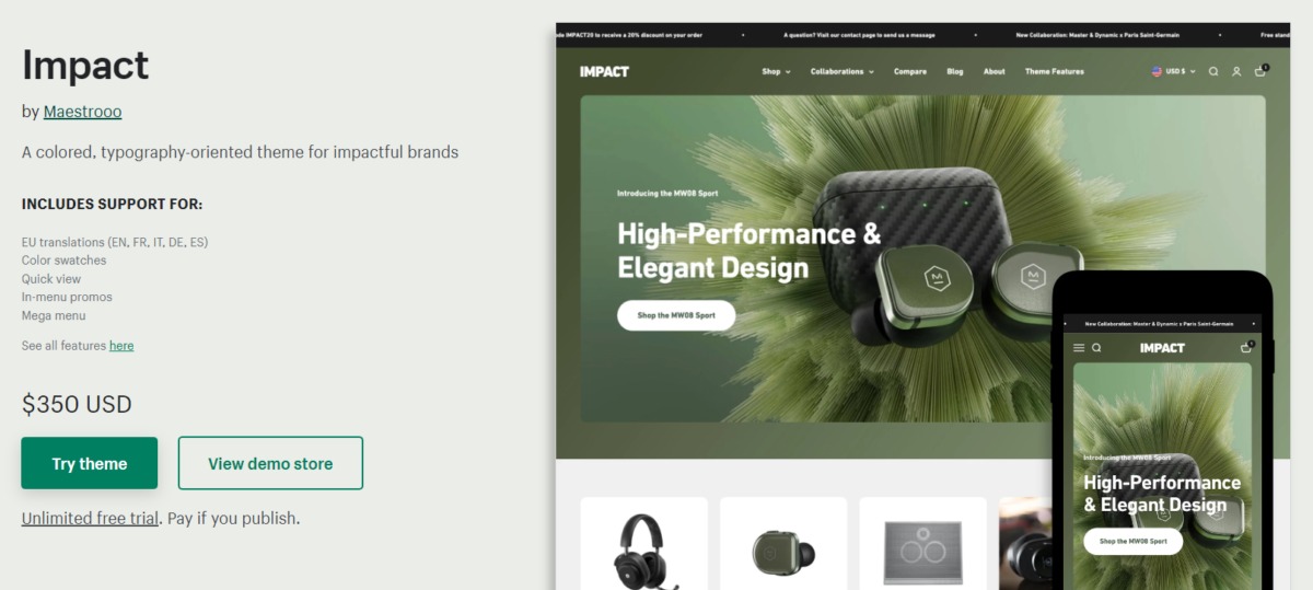 Impact Shopify Theme (v4.3.4) [Activated]
