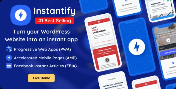 [Fixed*] Instantify v7.6 PWA Google AMP Facebook IA for WordPress [Activated]