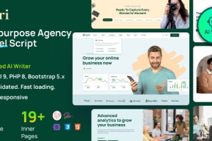 Iori (v1.8.2) Business Website for Company, Agency, Startup With AI Writer Tool & Shopping Cart