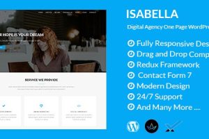Isabella 1.8 Digital Agency One Page WordPress Theme