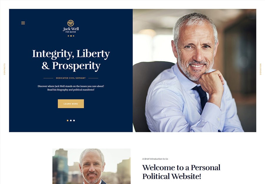 Jack Well (v1.0.9) Elections Campaign & Political WordPress Theme
