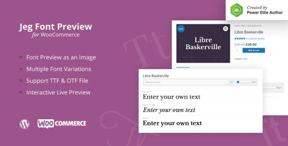 Jeg Font Preview v1.0.5 – WooCommerce Extension WordPress Plugin