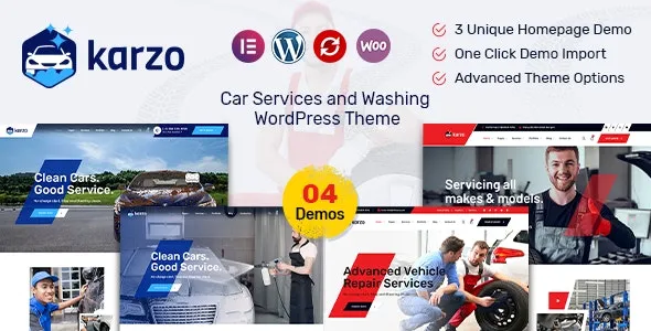 Karzo (v1.7) Car Service & Washing WordPress Theme