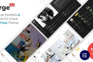 Kerge v4.1.0 Resume CV vCard WordPress Theme