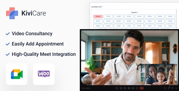KiviCare (v1.0.6) Google Meet Telemed And WooCommerce Payment Gateway (Add-on)