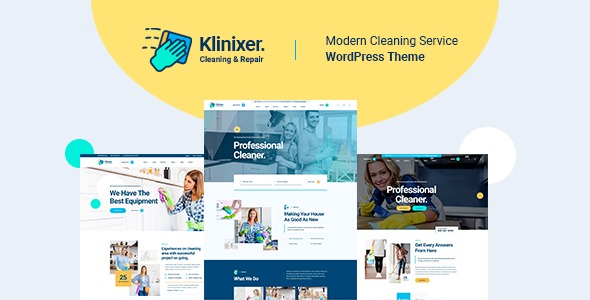 Klinixer v1.0.8 Cleaning Services WordPress Theme + RTL