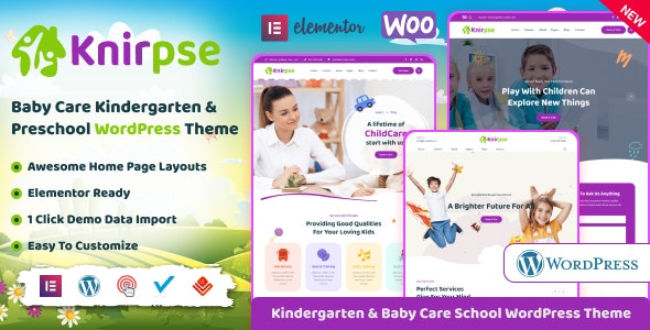 Knirpse v1.5.2 Kindergarten & Baby Care WordPress Theme