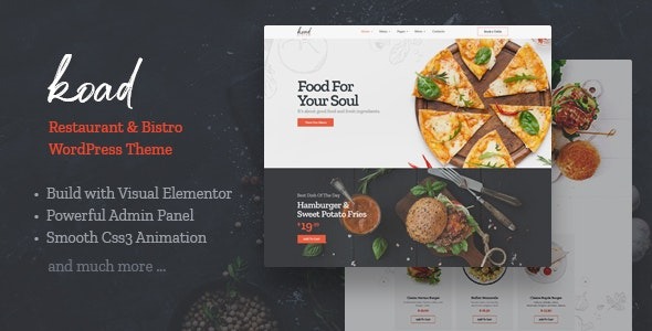 Koad v1.0 Restaurant & Bistro WordPress Theme