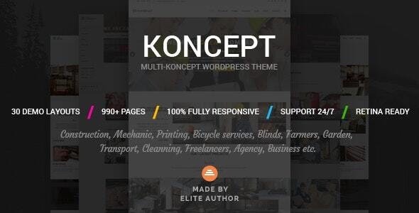 Koncept (v1.1) Responsive Multi-Concept WordPress Theme