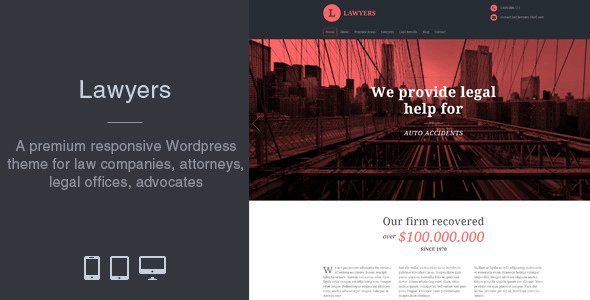 Lawyers (v4.5.4) Attorney Law Consulting Theme