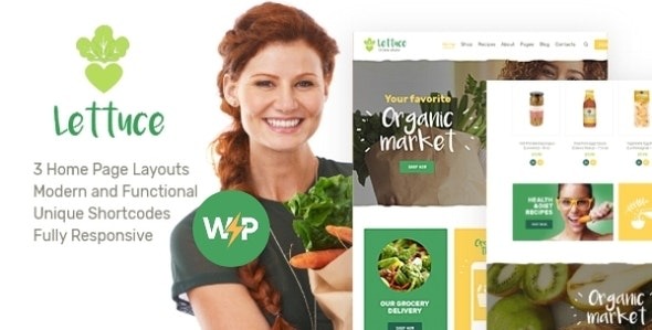 Lettuce (v1.1.6) Organic Food & Eco Online Store Products WordPress Theme
