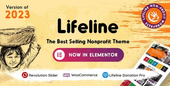 Lifeline (v9.0.1) NGO Charity Fund Raising WordPress Theme (Activated)