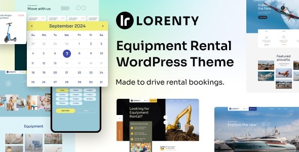MotoPress Lorenty (v1.0.1) Equipment Rental WordPress Theme for Bikes, Boats & Inventory