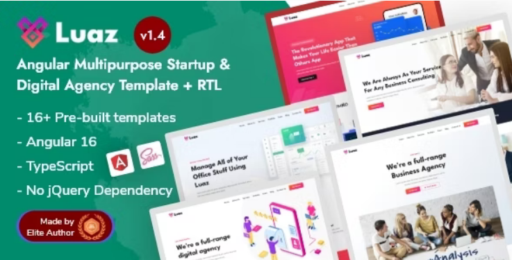 Luaz v.1.5 Angular 14 Multipurpose Template